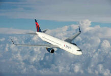 Delta’s Bold Bet: Wealthy Travelers Save the Day Delta Air Lines airplane flying above the clouds