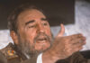 Cuban leader giving a passionate speech with hand gestures