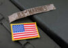 U.S. Marines patch and American flag patch.