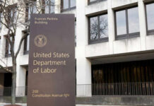 United States Department of Labor building sign outdoors