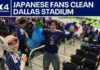 Dallas Stunned By Japan’s Post-Game Ritual Japanese fans clean trash at Dallas Stadium