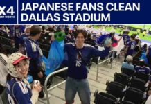 Dallas Stunned By Japan’s Post-Game Ritual Japanese fans clean trash at Dallas Stadium