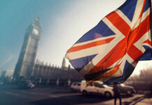 The Brexit Boom That Never Came Union Jack flag in front of Big Ben in London
