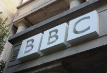 Foreign Broadcaster Digs Into Oval Office BBC logo on a building facade