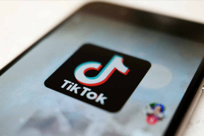 TikTok app icon on a smartphone screen