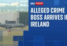 Alleged organised crime boss Daniel Kinahan arrives in Ireland