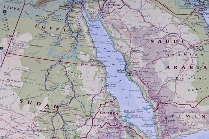 shutterstock_2396208901 Map of the Red Sea and surrounding countries