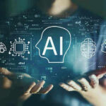 AI Red Lines Exposed — CEO Slams Brakes Person holding virtual icons related to artificial intelligence.