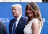 Hollywood Bets Big – Amazon’s $40M First Lady Gamble two adults at an event, one smiling in a white dress