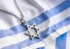 Hamas Plot Exposed: Berlin, Vienna on Edge Star of David pendant on blue and white cloth