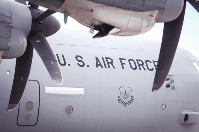 military transport aircraft fuselage with propellers