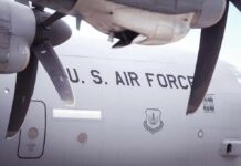 Trump Calls B.S.—Wing-Gone Claim Collides With CENTCOM military transport aircraft fuselage with propellers